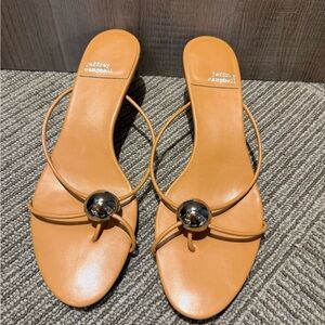 Jeffrey Campbell Brown Sandals with Silver Accent